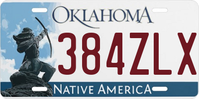 OK license plate 384ZLX