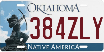 OK license plate 384ZLY