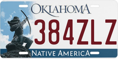 OK license plate 384ZLZ