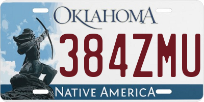 OK license plate 384ZMU