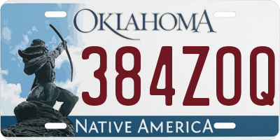 OK license plate 384ZOQ