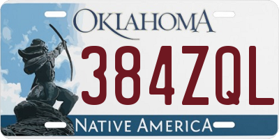 OK license plate 384ZQL