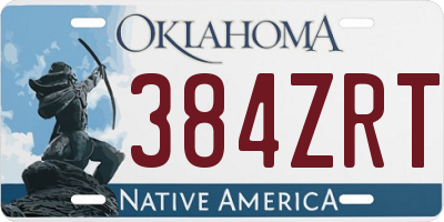 OK license plate 384ZRT