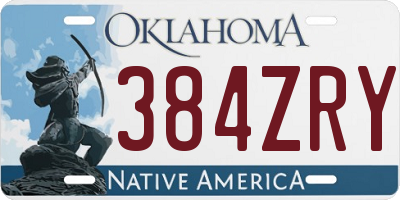 OK license plate 384ZRY