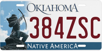 OK license plate 384ZSC