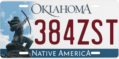 OK license plate 384ZST