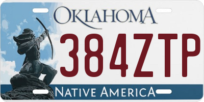 OK license plate 384ZTP