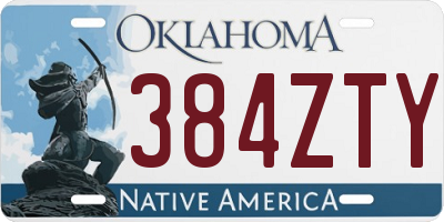 OK license plate 384ZTY