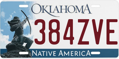 OK license plate 384ZVE