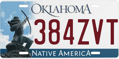OK license plate 384ZVT