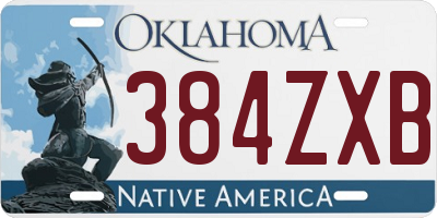 OK license plate 384ZXB