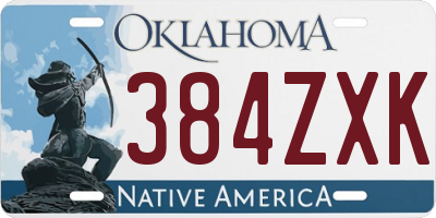 OK license plate 384ZXK