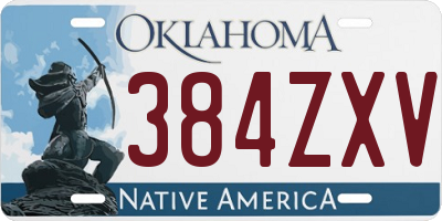 OK license plate 384ZXV