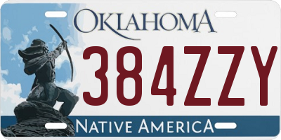 OK license plate 384ZZY