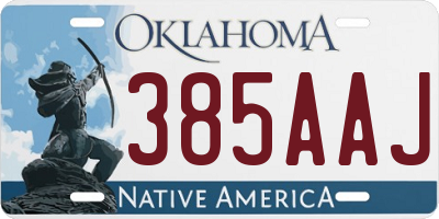 OK license plate 385AAJ