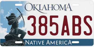 OK license plate 385ABS