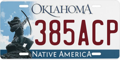 OK license plate 385ACP