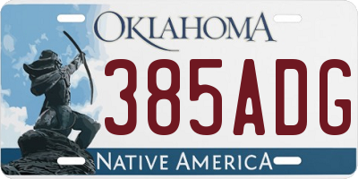OK license plate 385ADG