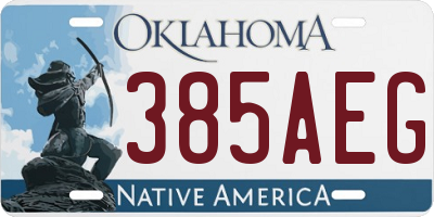 OK license plate 385AEG
