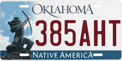 OK license plate 385AHT