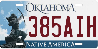 OK license plate 385AIH