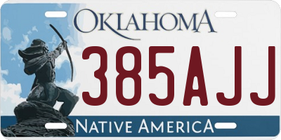 OK license plate 385AJJ
