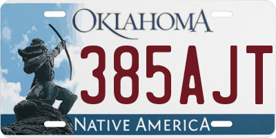 OK license plate 385AJT