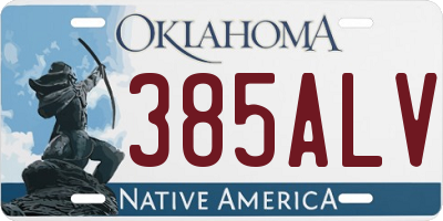 OK license plate 385ALV