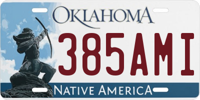 OK license plate 385AMI