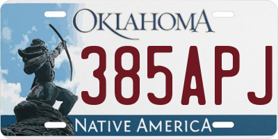 OK license plate 385APJ