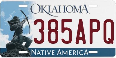 OK license plate 385APQ