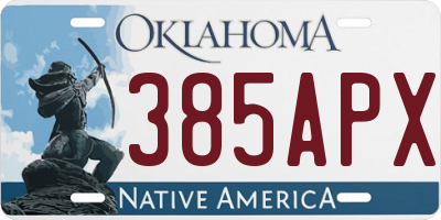 OK license plate 385APX