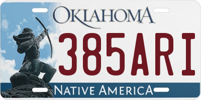 OK license plate 385ARI