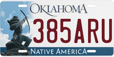 OK license plate 385ARU
