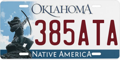 OK license plate 385ATA