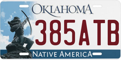 OK license plate 385ATB