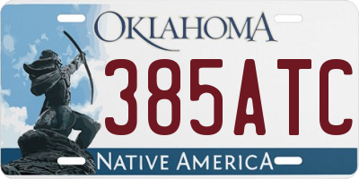 OK license plate 385ATC