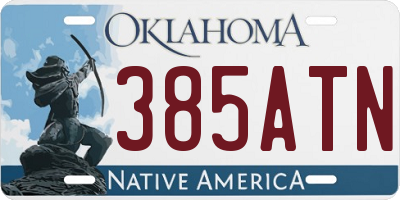 OK license plate 385ATN