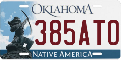 OK license plate 385ATO