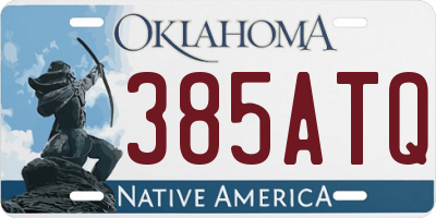 OK license plate 385ATQ
