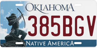 OK license plate 385BGV