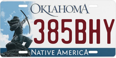 OK license plate 385BHY