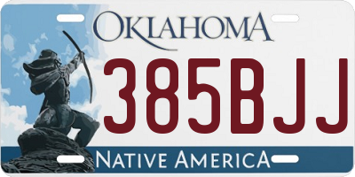 OK license plate 385BJJ