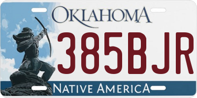 OK license plate 385BJR