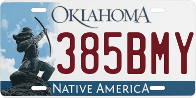 OK license plate 385BMY