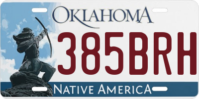 OK license plate 385BRH
