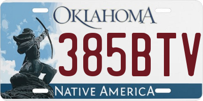 OK license plate 385BTV