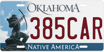 OK license plate 385CAR