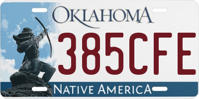 OK license plate 385CFE