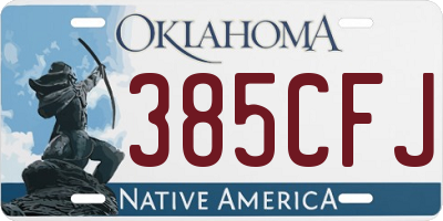 OK license plate 385CFJ